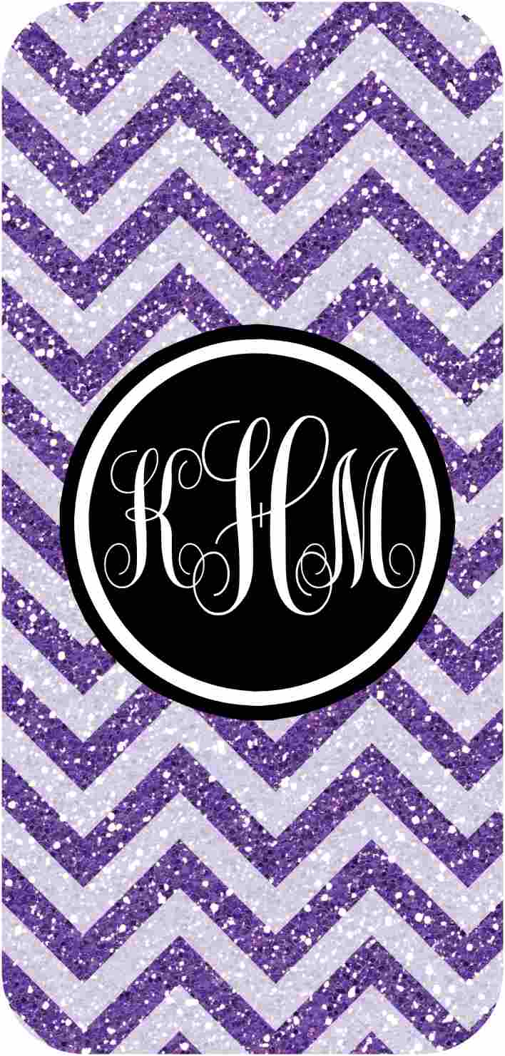 Glitter Chevron - Purple